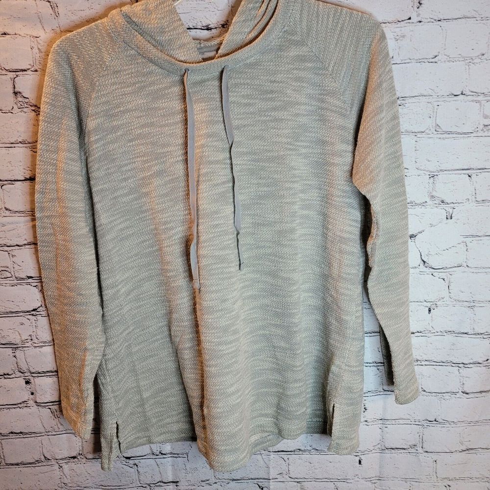 Columbia Hoodie Womens Large Grey Excellent Textured Knit Pullover XL0077